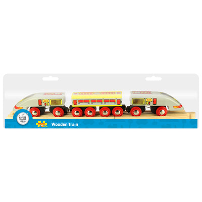 Treno ad alta velocità in legno Bigjigs, incl. rotaie