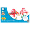 Puente de doble suspensión BigJigs Wooden Railen, 7dlg.