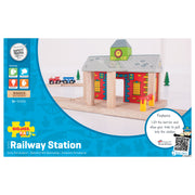 Bigjigs houten rails - spoorwegstation - afbeelding 2