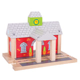 Bigjigs houten rails - spoorwegstation - afbeelding 1