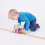 Bigjigs houten rails - spoorwegstation - afbeelding 3