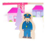 Bigjigs Train de madera set de la ciudad rosa - afbeelding 3