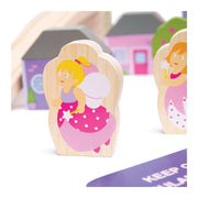 Bigjigs Train de madera set de la ciudad rosa - afbeelding 4