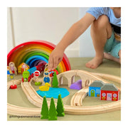 Bigjigs houten treinbaan - - 8-vormig - 26-delig - afbeelding 4