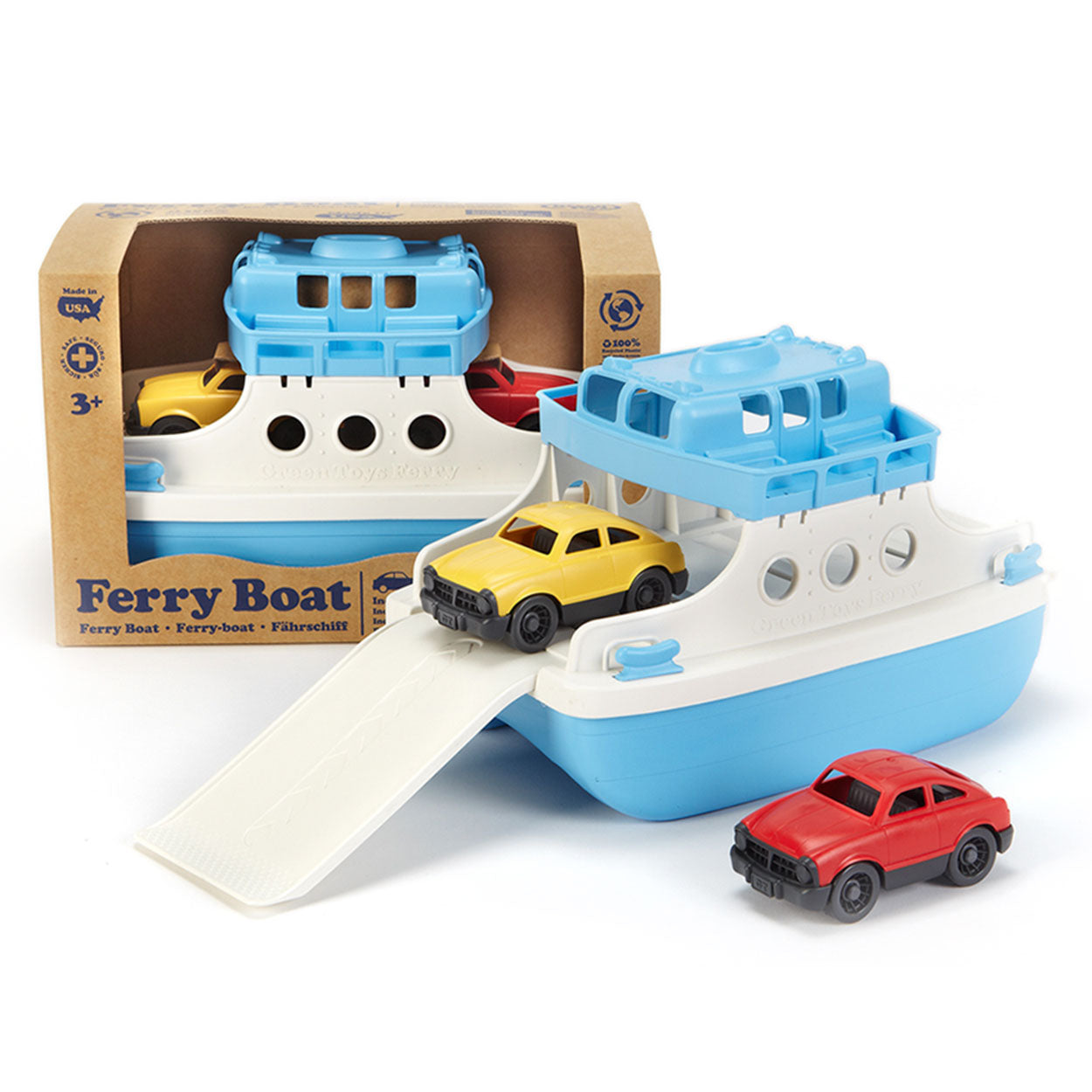 Green toys veerboot met auto's
