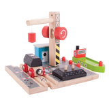 Bigjigs houten treinrails - haven kolen laadstation - afbeelding 1