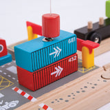 Bigjigs Wooden Rails Container Shipyard - afbeelding 4