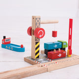 Bigjigs Wooden Rails Container Shipyard - afbeelding 5