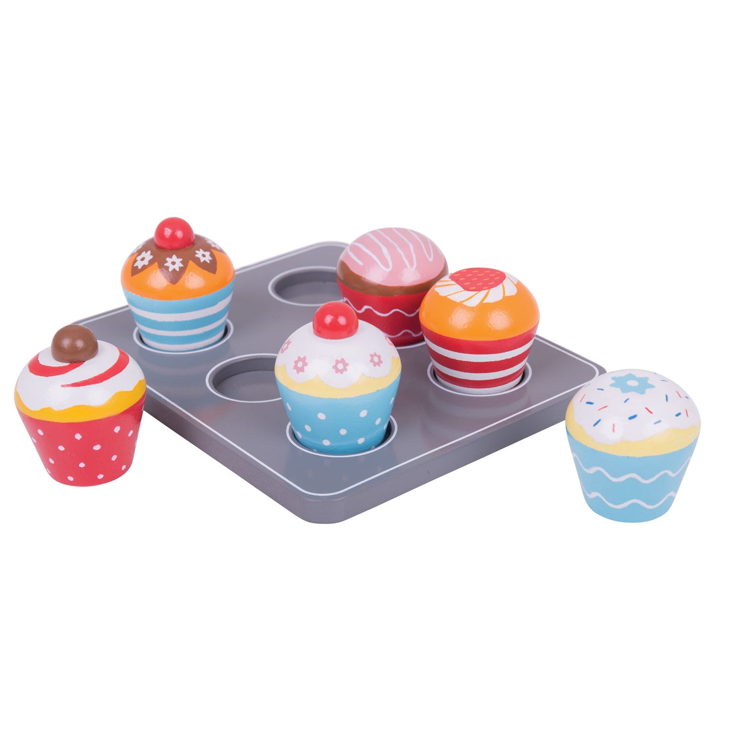 Set di muffin in legno di bigjigs