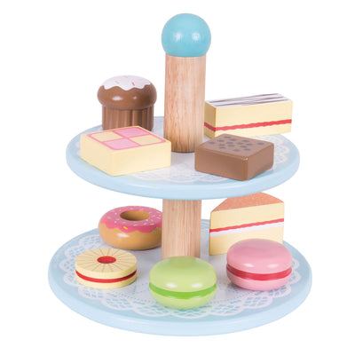 Bigjigs de madera etagere con pasteles