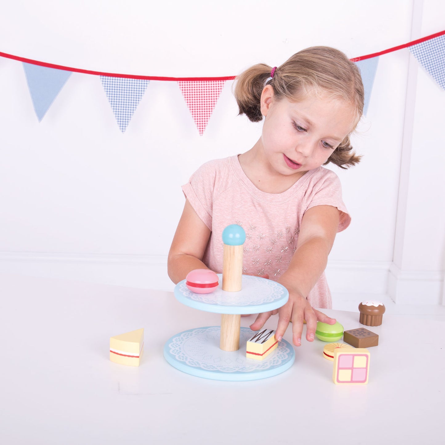 Bigjigs de madera etagere con pasteles