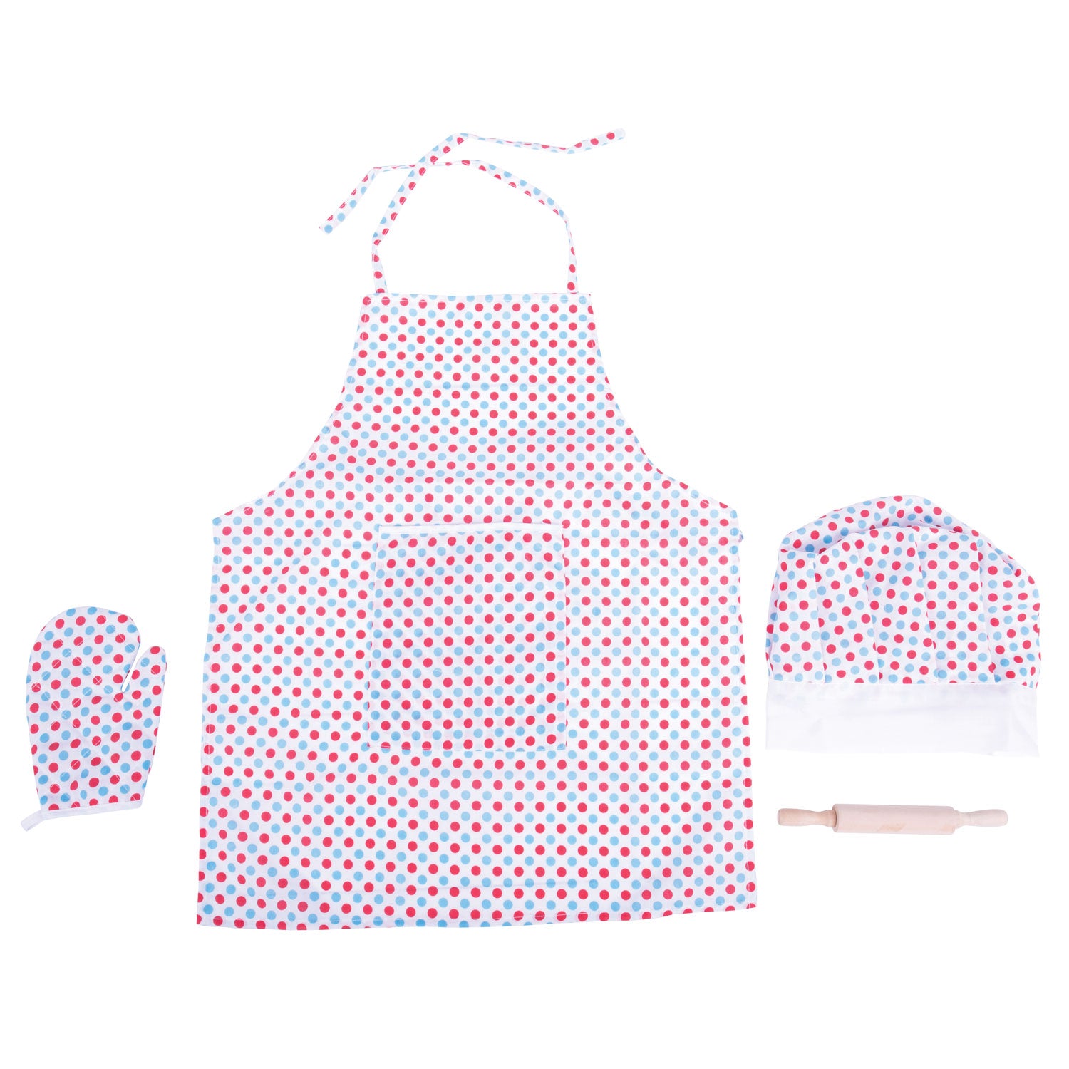 Juego de cocina del chef bigjigs estirado