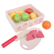 Bigjigs wooden box with cutting window - afbeelding 1