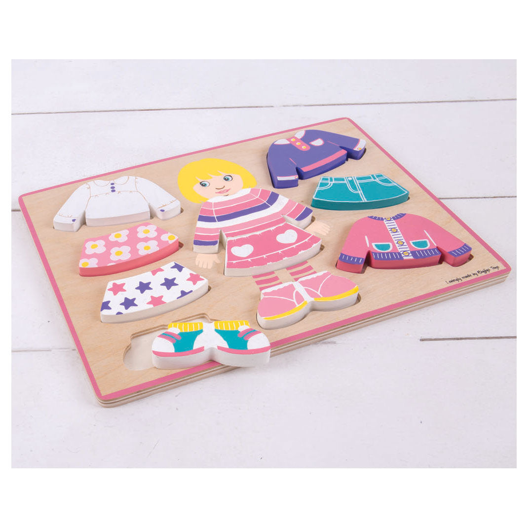 Bigjigs Madre Dressing Puzzle Girl, 10st.