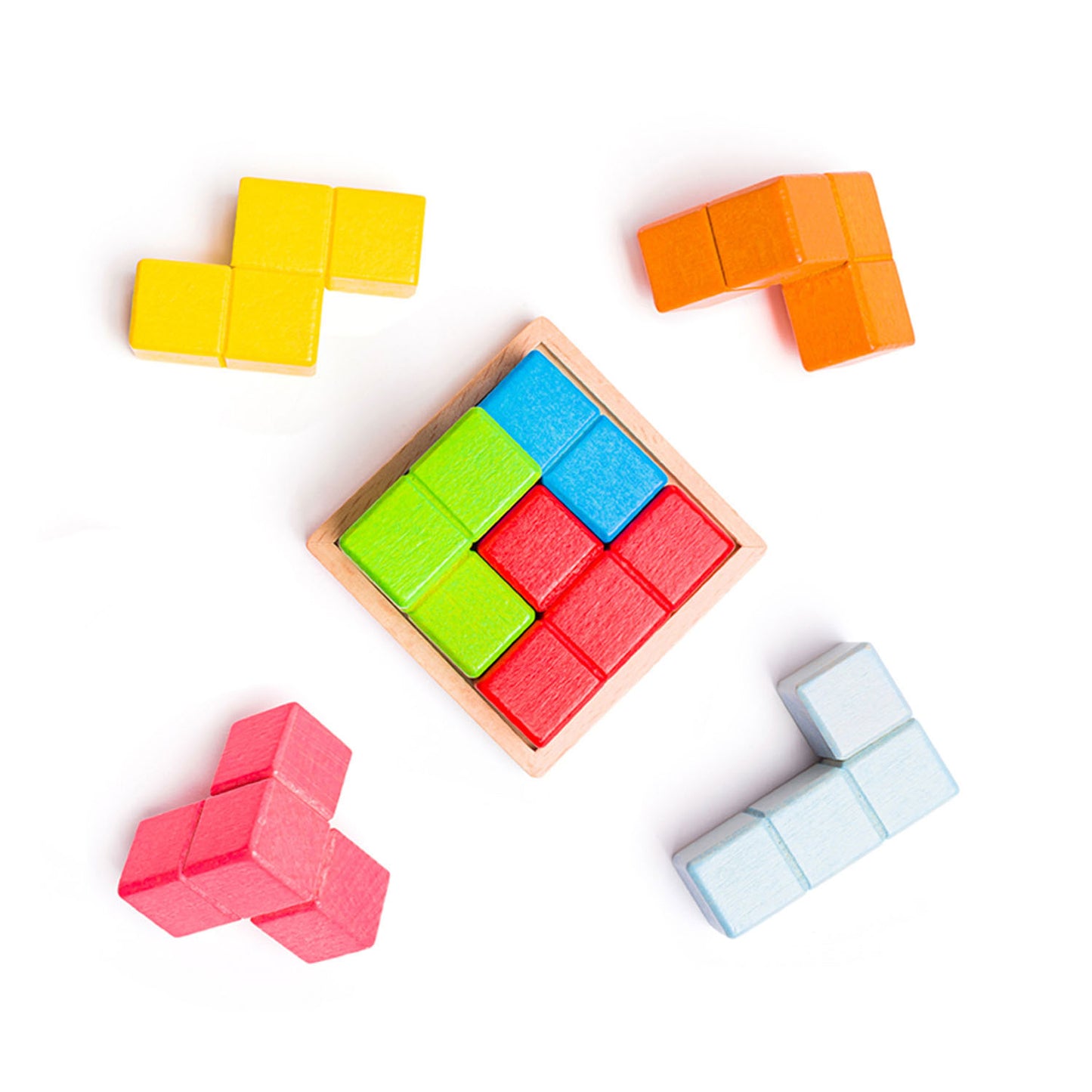 Bigjigs Wooden Lock-a-Cube Kubus puzzle