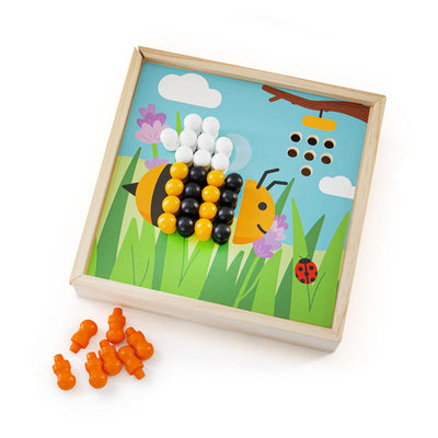 Bigjigs Wooden Insteekmozaiek Game Garden