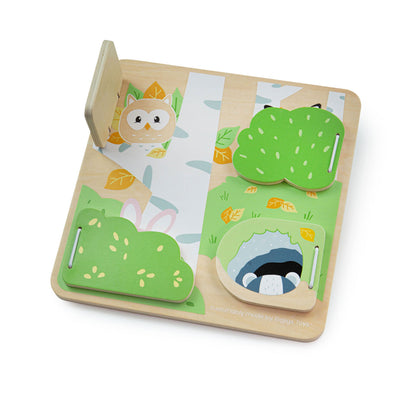 Bigjigs Woodland Houten Verstop en Zoek Puzzel