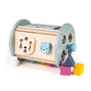 Bigjigs Rolling Activity Box and Shape Stufato di legno, 5dlg.