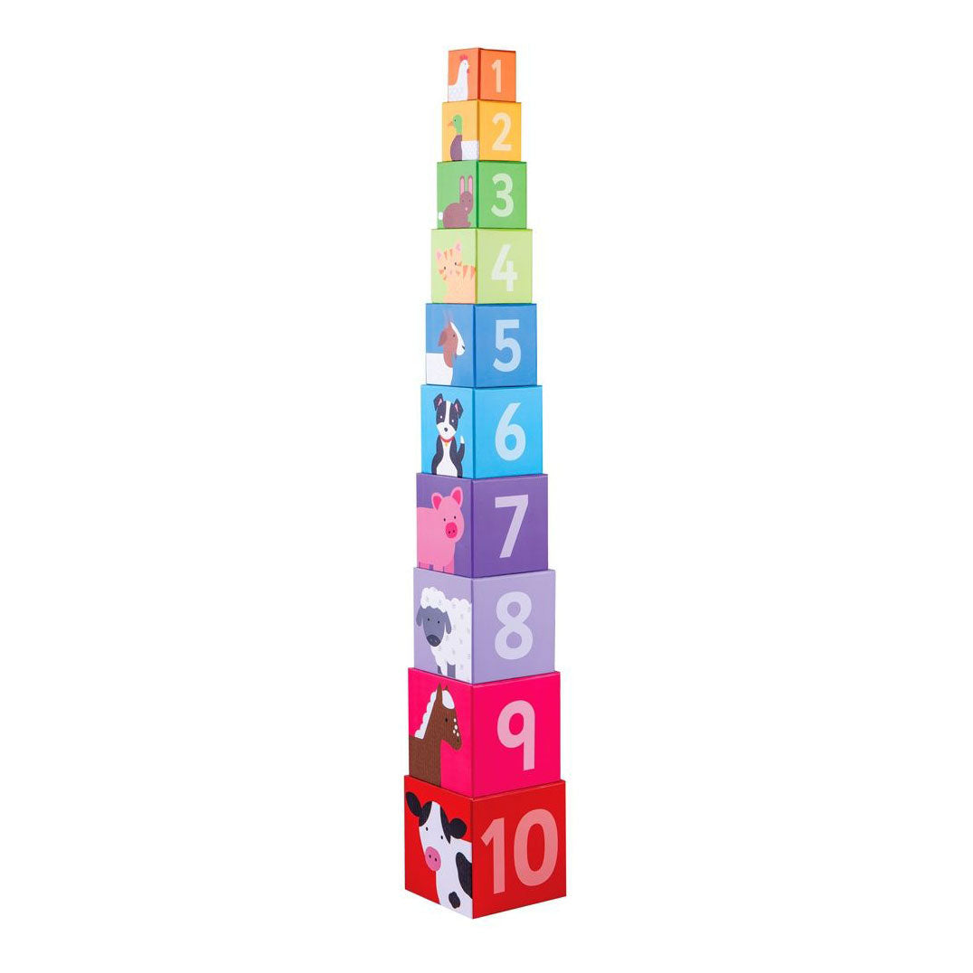 Bigjigs Farm Stack Tower, 10dlg.