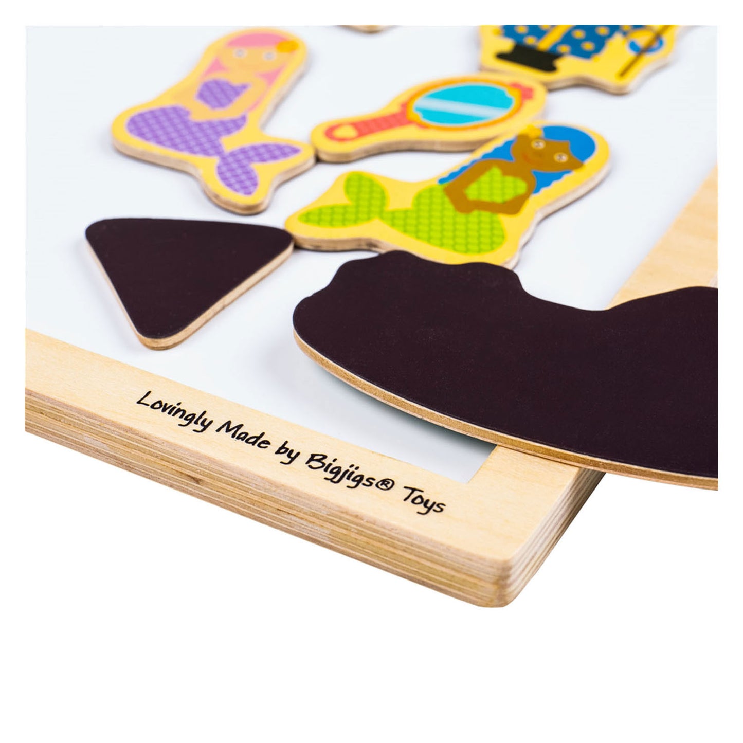 Piastra magnetica bigjigs con bordo di legno