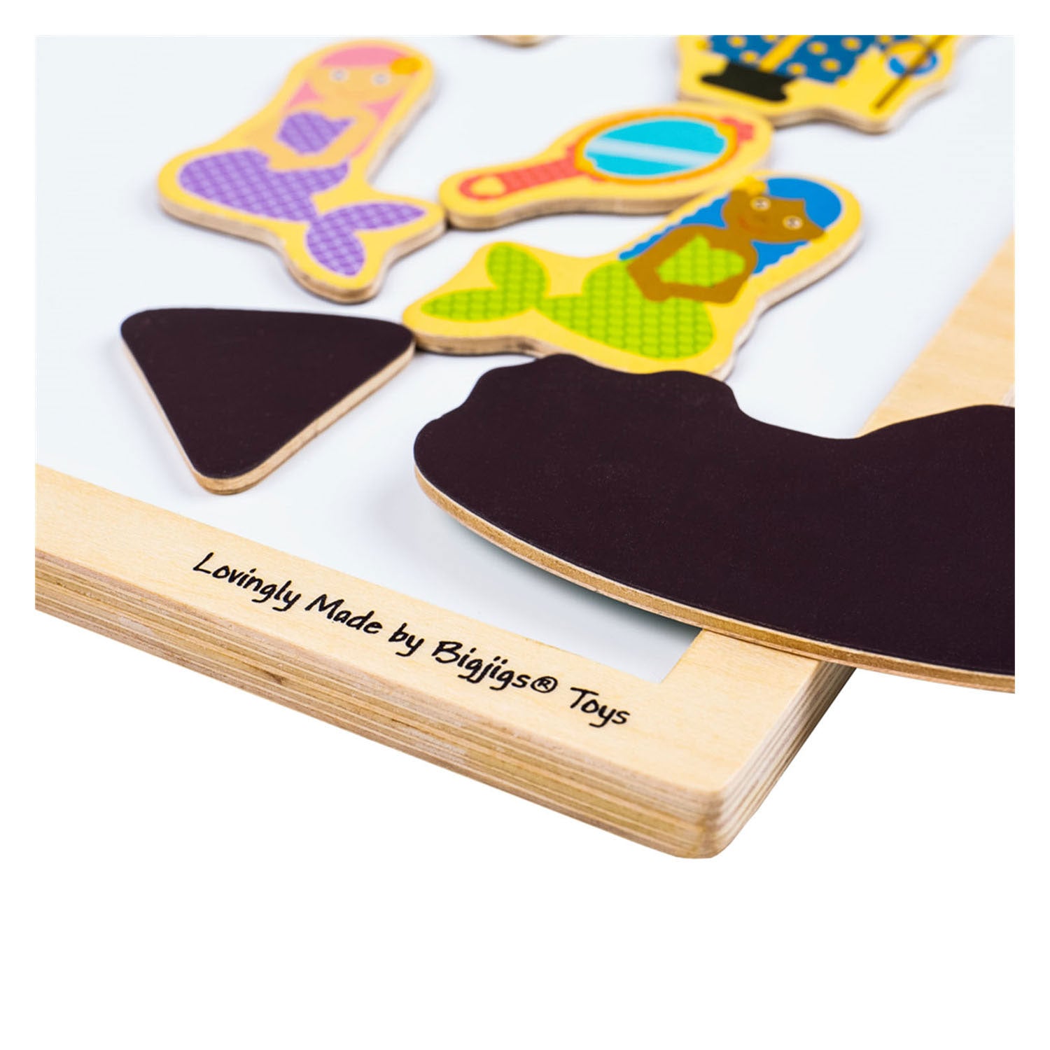 Piastra magnetica bigjigs con bordo di legno