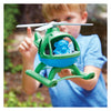 Juguetes verdes helicópter reciclado verde