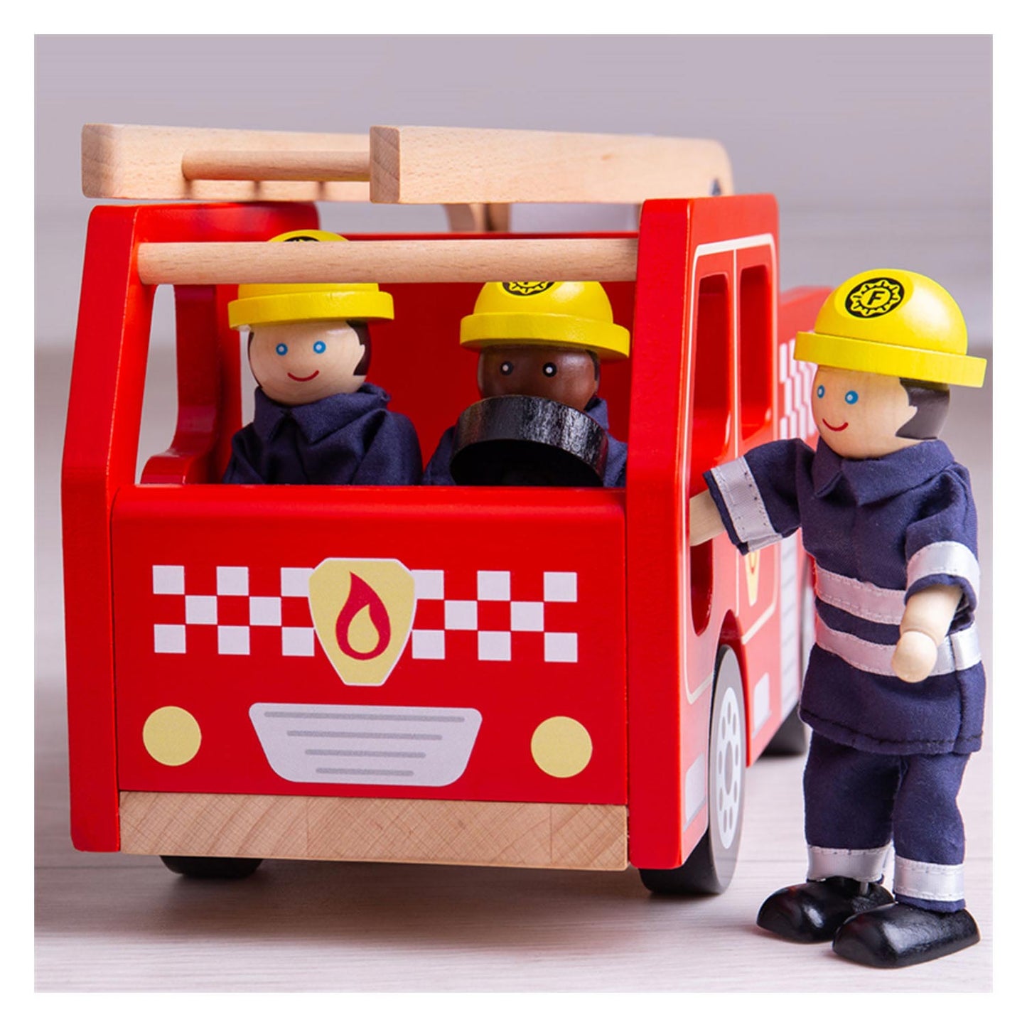 Bigjigs Wooden Fire Truck