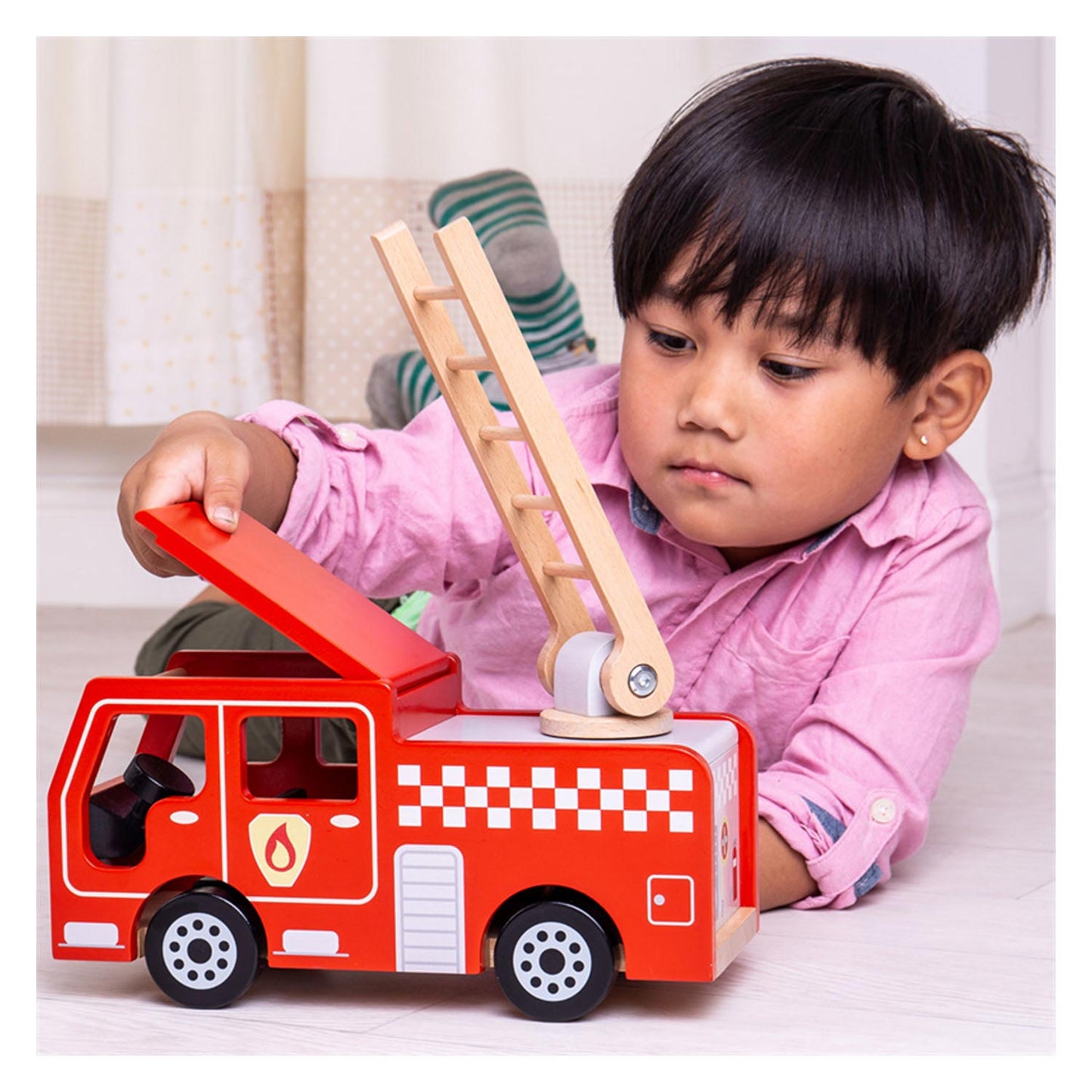 Bigjigs Wooden Fire Truck