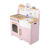 Tidlo in legno gioca cucina rurale rosa, 7dlg.