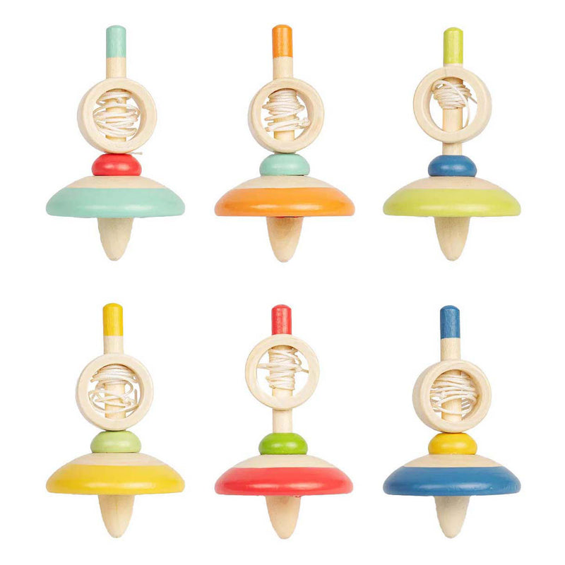 Bigjigs de madera Drawstring Tol
