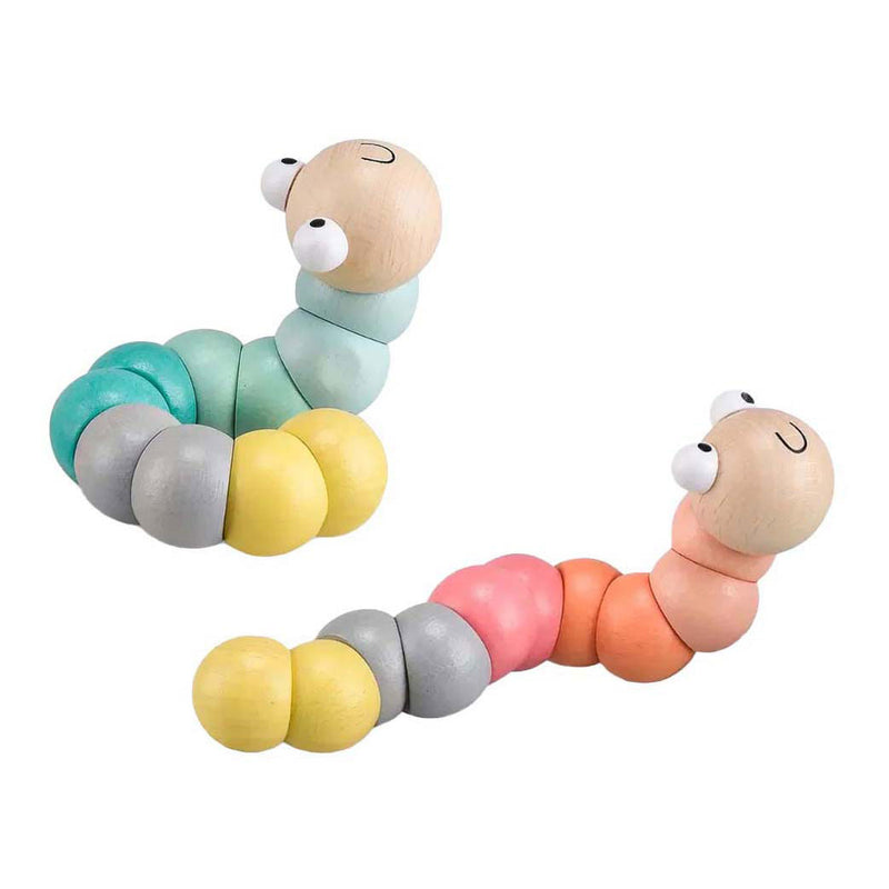 Bigjigs Wooden Worm - Pastel
