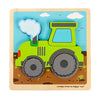 BigJigs Wooden Insert Puzzle Tractor con formas extraíbles, 5º.