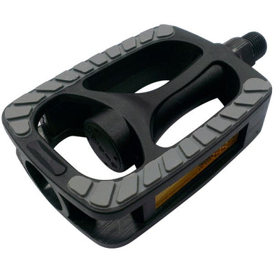 Marwi Juego de pedales SP-813 PP con incrustación gris antideslizante negro (embalaje de taller)