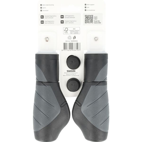 Simson maniglie ergonomiche nero-antracite