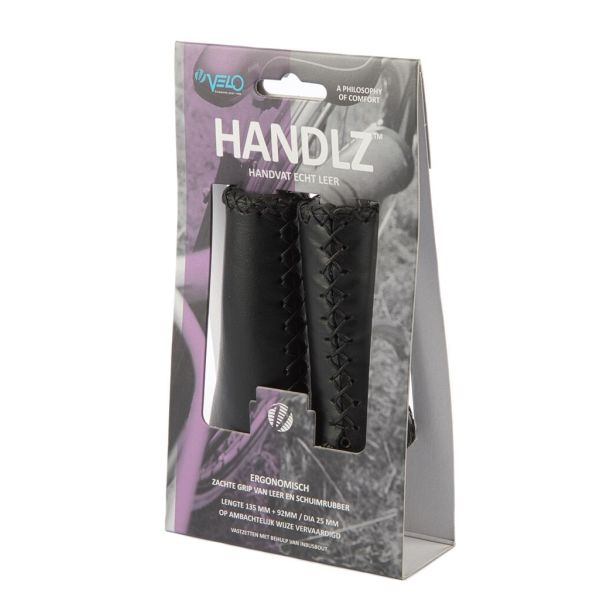 Manico velo in pelle ergo 92 135mm nero