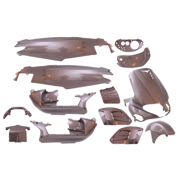 Corredor de almacenamiento de borde hasta el año de construcción 08-2005 Audi Brown Metallic de 15 piezas