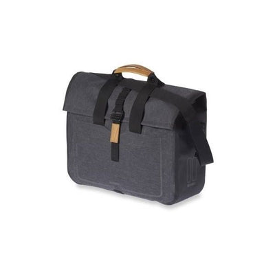 Basil Urban Dry Business Bag - waterdichte fietsschoudertas, 20L inhoud, charcoal melee