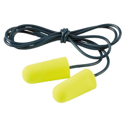 Tapones para los oídos 3m neones amarillos suaves con cordón (200 pares)