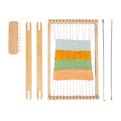 Bigjigs houten weefraam set, 10dlg.