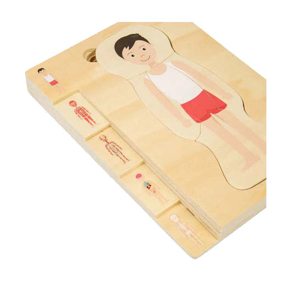 Bigjigs Wooden AnatomiePuzzel - Boy, 26º.