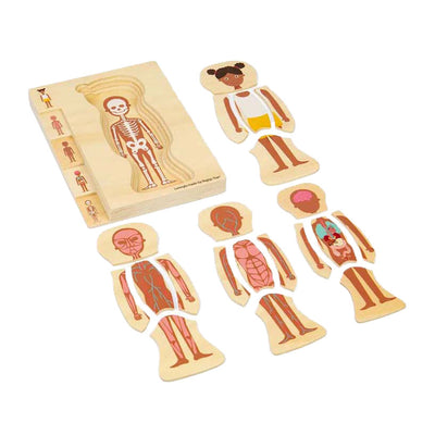 Bigjigs in legno anatomiepuzzel - ragazza, 26st.