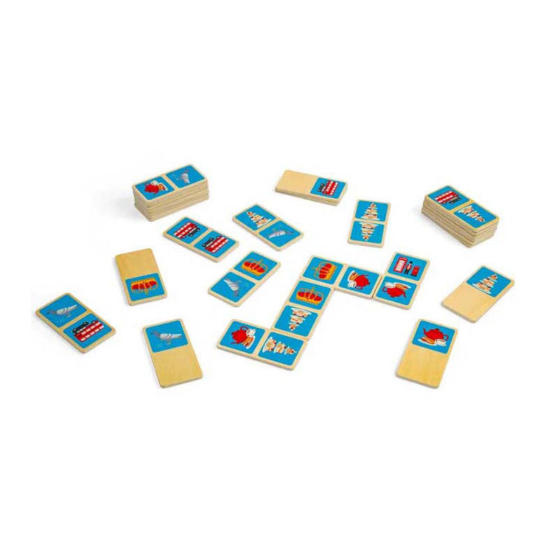 Bigjigs Wooden London Dominospel, 28dlg.
