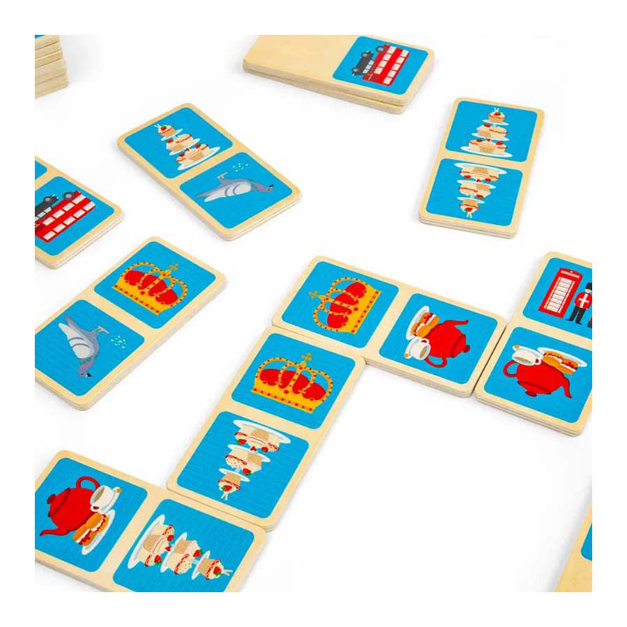 Bigjigs Wooden London Dominospel, 28dlg.