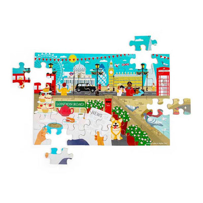 Bigjigs Wooden London City Floor Puzzle, 48.