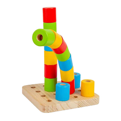 Bigjigs Wooden Shaky Pin Board, 17dlg.