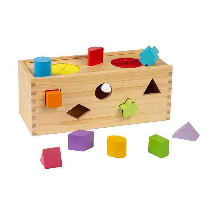 Bigjigs houten mystery box vormenstoof, 10dlg.