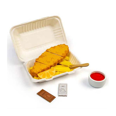 Bigjigs Wooden Fish and Fries Play Set, 26dlg.