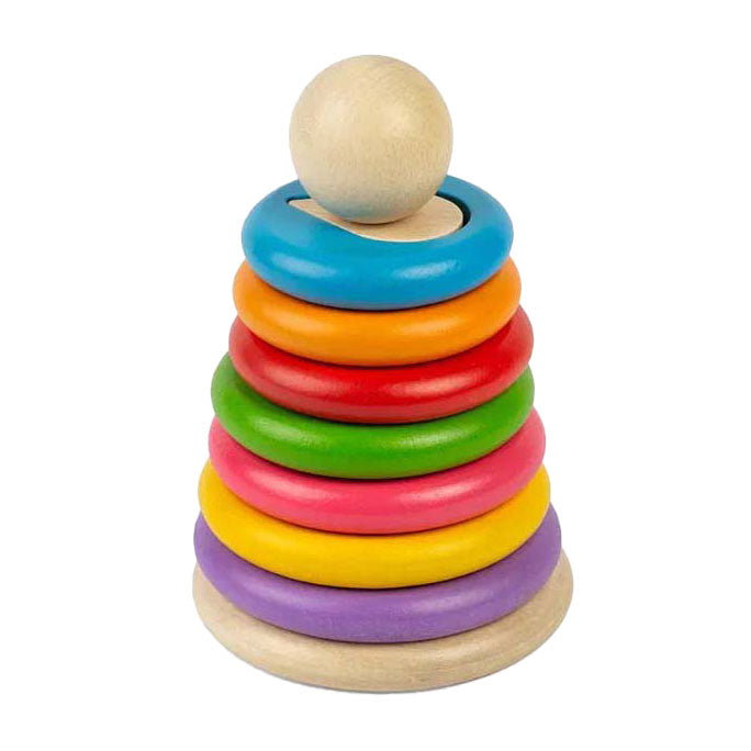 Bigjigs houten geheime vormenstapelaar, 16dlg.