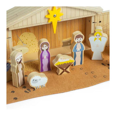 Bigjigs set di scene di natività in legno, 13dlg.