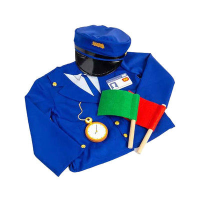 Bigjigs Train Machinist Reds Set with Accessori